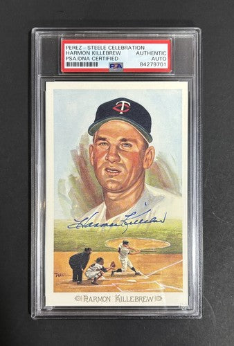 Harmon Killebrew Signed Perez-Steele Celebration Postcard PSA Autograph HOF