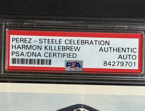 Harmon Killebrew Signed Perez-Steele Celebration Postcard PSA Autograph HOF