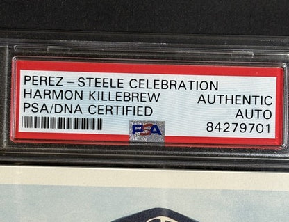 Harmon Killebrew Signed Perez-Steele Celebration Postcard PSA Autograph HOF