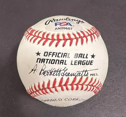WH Bill Terry Signed Official NL Baseball Bold Auto NY Giants PSA Coa Hof 401 BA