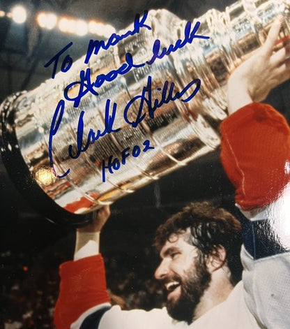 Clark Gillies Signed Islanders 8x10 CUP Photo To Mark Good Luck Hof Auto Steiner
