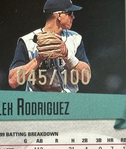 2000 Topps Stadium Club Chrome Alex Rodriguez #50 First Day Issue /100 SSP