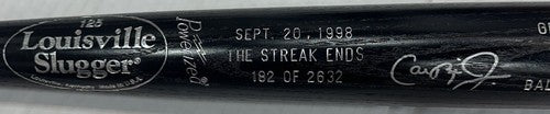 Cal Ripken Jr Signed LS Game Model Bat LE Streak 2632 Autograph Orioles #8 Holo