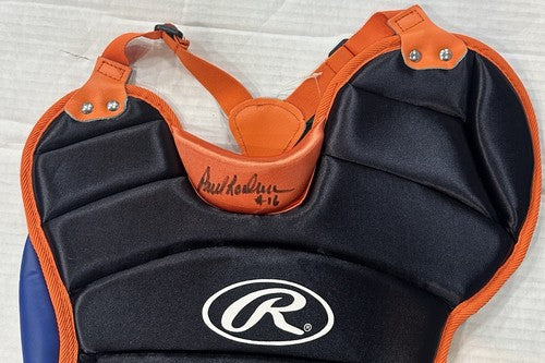 Paul Lo Duca Signed Game Issued Rawlings Chest Protector Mets Auto Steiner 4x AS