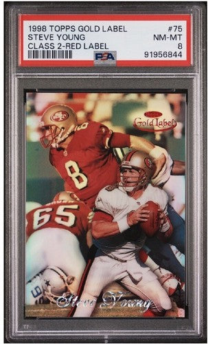 1998 Topps Gold Label Class 2 Red Steve Young #75 49ers /50 Psa 8 Mint Hof Pop 3