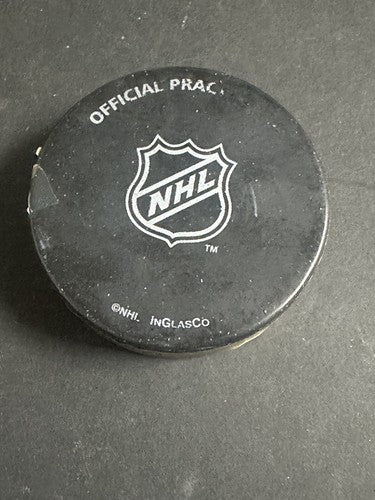 NY ISLANDERS  NHL OFFICIAL GAME USED PRACTICE PUCK Vs DEVILS 10/20/2007 & Ticket