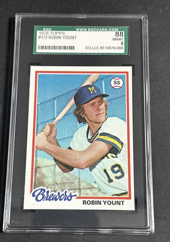 1978 Topps Card #173 Robin Yount BREWERS SGC 8 Mint Razor Sharp Clean Hof