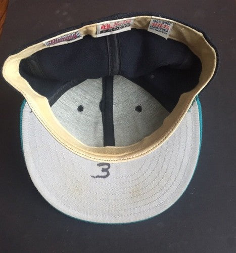 Alex Rodriguez Signed #3 Game used Mariners 1995 rookie Hat Auto W/Millcreek Coa