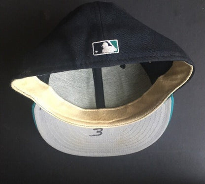 Alex Rodriguez Signed #3 Game used Mariners 1995 rookie Hat Auto W/Millcreek Coa