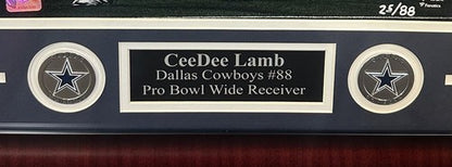 Ceedee Lamb Signed 11x14 Framed Photo W/ Coin Cowboys Autograph /88 Fanatics COA
