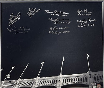 NY Yankees Stadium WS MVPs Signed 20x24 Framed Photo Rivera Ford Auto Fanatics