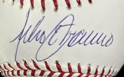Julio Franco Official MLB Signed Auto Baseball Authentic Steiner Mets Indians