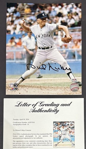 Phil Niekro Signed 8x10 Photo New York Yankees PSA 10 Gem Mint Autograph LOA HOF