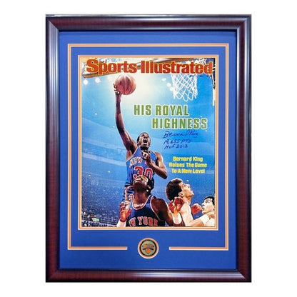 Bernard King signed 16x20 photo framed Knicks HOF Points Auto Fanatics Steiner