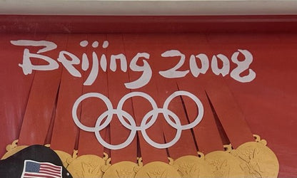 Michael Phelps 2008 Beijing Olympics 8 Gold Medal Framed 3D Paper Art Nussbaum
