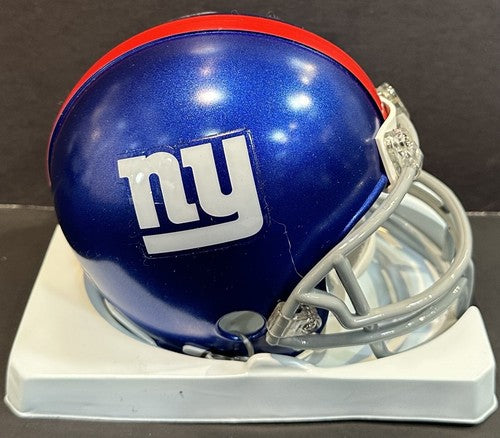 Justin Tuck Signed Giants Speed Super Bowl XLVI Logo Mini Helmet #91 Auto PSA