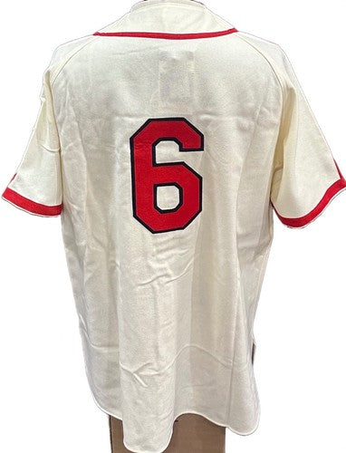 Stan Musial Signed Cardinals M+Ness Authentic 1944 Wool Jersey HOF 69 Auto PSA