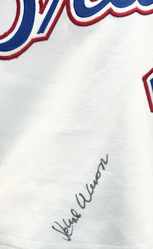 Hank Aaron Signed M+Ness Authentic Braves 715 HR 1974 Jersey HOF Auto PSA COA