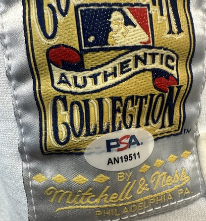 Hank Aaron Signed M+Ness Authentic Braves 715 HR 1974 Jersey HOF Auto PSA COA