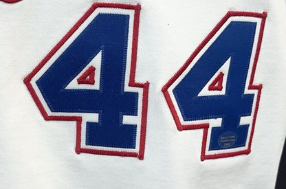 Hank Aaron Signed M+Ness Authentic Braves 715 HR 1974 Jersey HOF Auto PSA COA