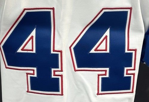 Hank Aaron Signed M+Ness Authentic Braves 715 HR 1974 Jersey HOF Auto PSA COA