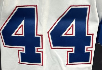 Hank Aaron Signed M+Ness Authentic Braves 715 HR 1974 Jersey HOF Auto PSA COA