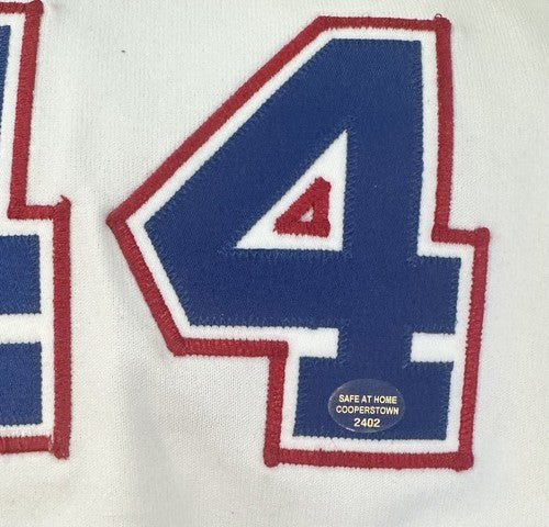 Hank Aaron Signed M+Ness Authentic Braves 715 HR 1974 Jersey HOF Auto PSA COA