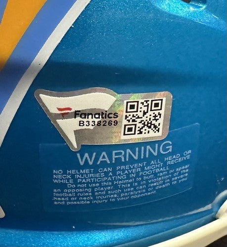 Justin Herbert Signed LA Chargers Flash Mini Helmet Autograph Fanatics BAS COA