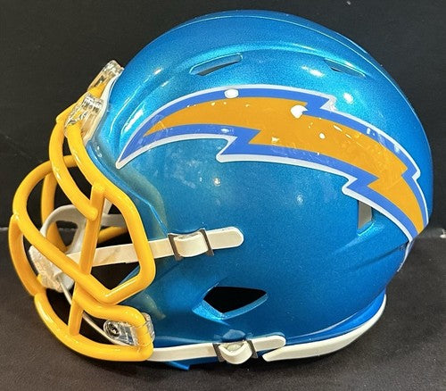 Justin Herbert Signed LA Chargers Flash Mini Helmet Autograph Fanatics BAS COA