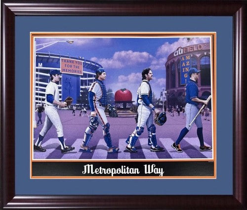 Metropolitan Way Mets Framed 16x20 Photo Seaver Carter Piazza Wright Shea Citi
