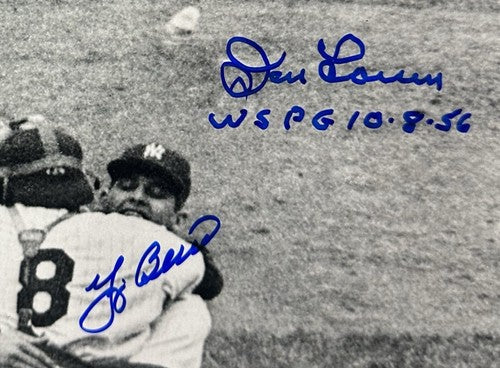 Yogi Berra Don Larsen Signed 11x14 Framed Photo Yankees WS Perfect Game Auto PSA