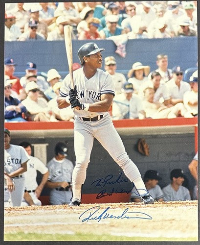 Rickey Henderson Signed 8x10 Photo Yankees To Richie Best Wishes Auto HOF Coa