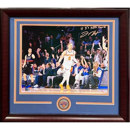 Donte Divincenzo Signed 11x14 Framed Photo 3 Point Knicks Record Auto LE Steiner