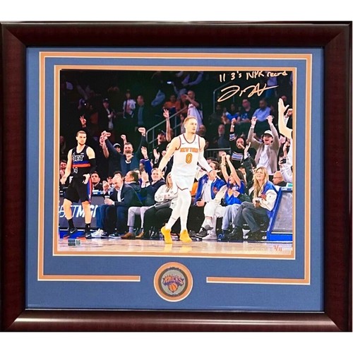 Donte Divincenzo Signed 11x14 Framed Photo 3 Point Knicks Record Auto LE Steiner