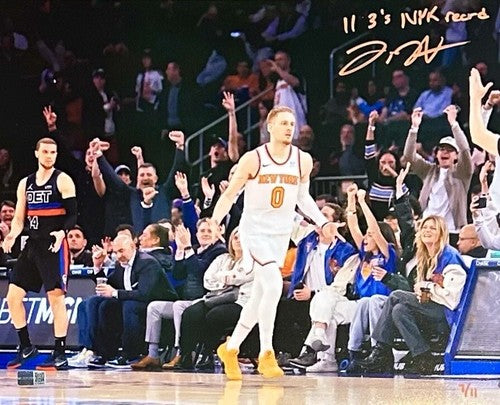 Donte Divincenzo Signed 11x14 Framed Photo 3 Point Knicks Record Auto LE Steiner
