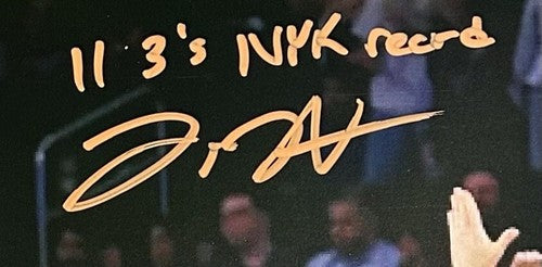 Donte Divincenzo Signed 11x14 Framed Photo 3 Point Knicks Record Auto LE Steiner