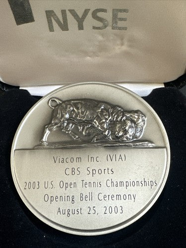 2003 US OPEN TENNIS Championship  Opening Bell NYSE Medallion 3” ANDY RODDICK