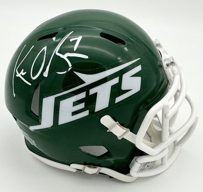 Ken O’Brien Signed NY Jets # 1 Pick Throwback Speed Mini Helmet #7 Autograph JSA