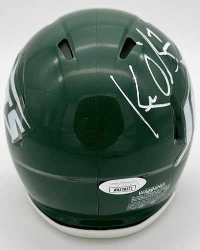 Ken O’Brien Signed NY Jets # 1 Pick Throwback Speed Mini Helmet #7 Autograph JSA