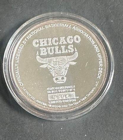 MICHAEL JORDAN BULLS HIGHLAND MINT ELITE 3 COIN PROOF SET /350 .999 SILVER 3 Oz