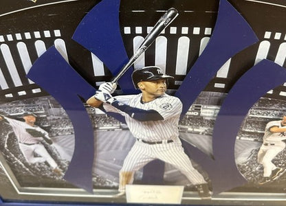 Derek Jeter Signed Cut Framed 3D Photo Collage Yankees Thank You Auto JSA HOF /1