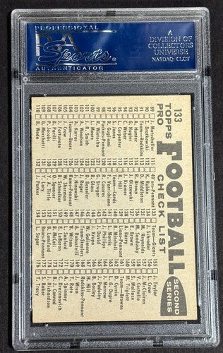 1959 Topps #133 New York Giants Team Card Checklist PSA 8 Nm - Mint Card Clean