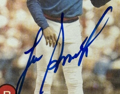 1986 Topps 355 Lee Smith Signed On Card HOF Certified Auto 17/29 NM Chicago Cubs