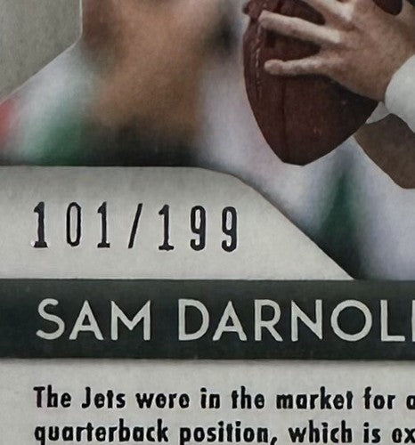 2018 Panini Prizm Sam Darnold Light Blue Die Cut /199 PSA 9 Jets Seahawks Rookie