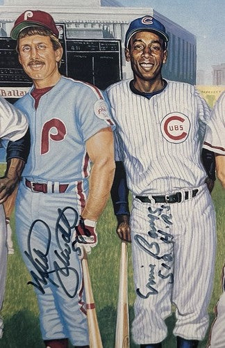 500 HR Signed Framed Poster Ron Lewis Mickey Mantle 11 HR Total Auto CBM COA HOF