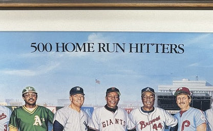 500 HR Signed Framed Poster Ron Lewis Mickey Mantle 11 HR Total Auto CBM COA HOF
