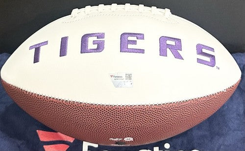 Joe Burrow Signed LSU Tigers White Football 19 Champs Auto Bengals Fanatics COA