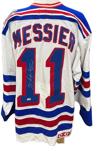 Mark Messier Signed Rangers CCM Authentic Rangers Jersey 1994 Cup Auto Steiner