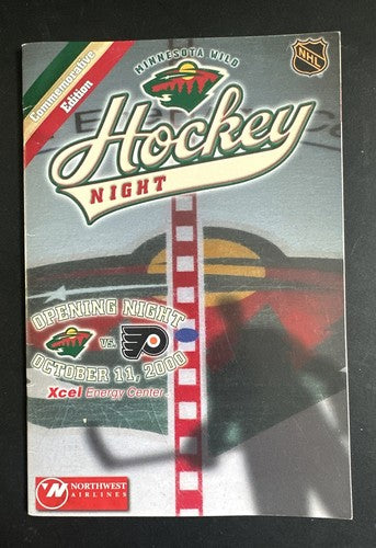 MINNESOTA WILD COMMEMORATIVE EDITION OPENING NIGHT October 11 2000 PROGRAM