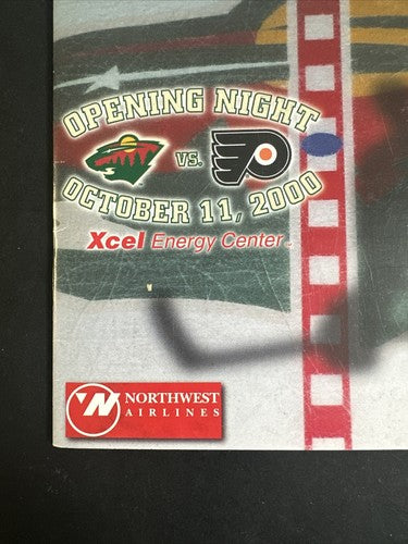 MINNESOTA WILD COMMEMORATIVE EDITION OPENING NIGHT October 11 2000 PROGRAM